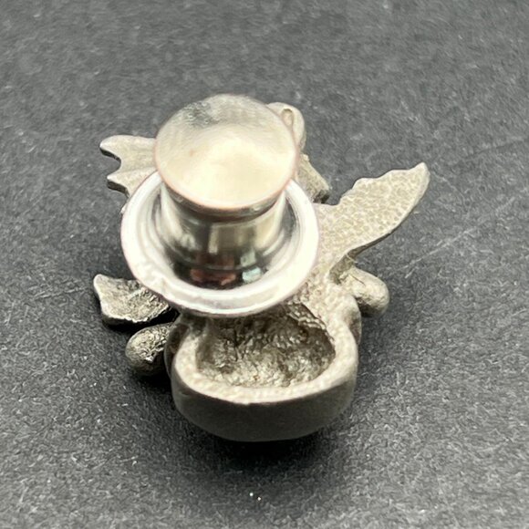 Vintage Jumping Fish Tie Tack Pewter Tone Lapel Hat Pin - Picture 7 of 7